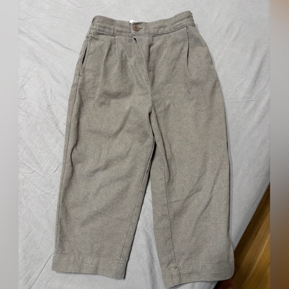 Zara boys pleated trousers grey